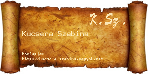 Kucsera Szabina névjegykártya
